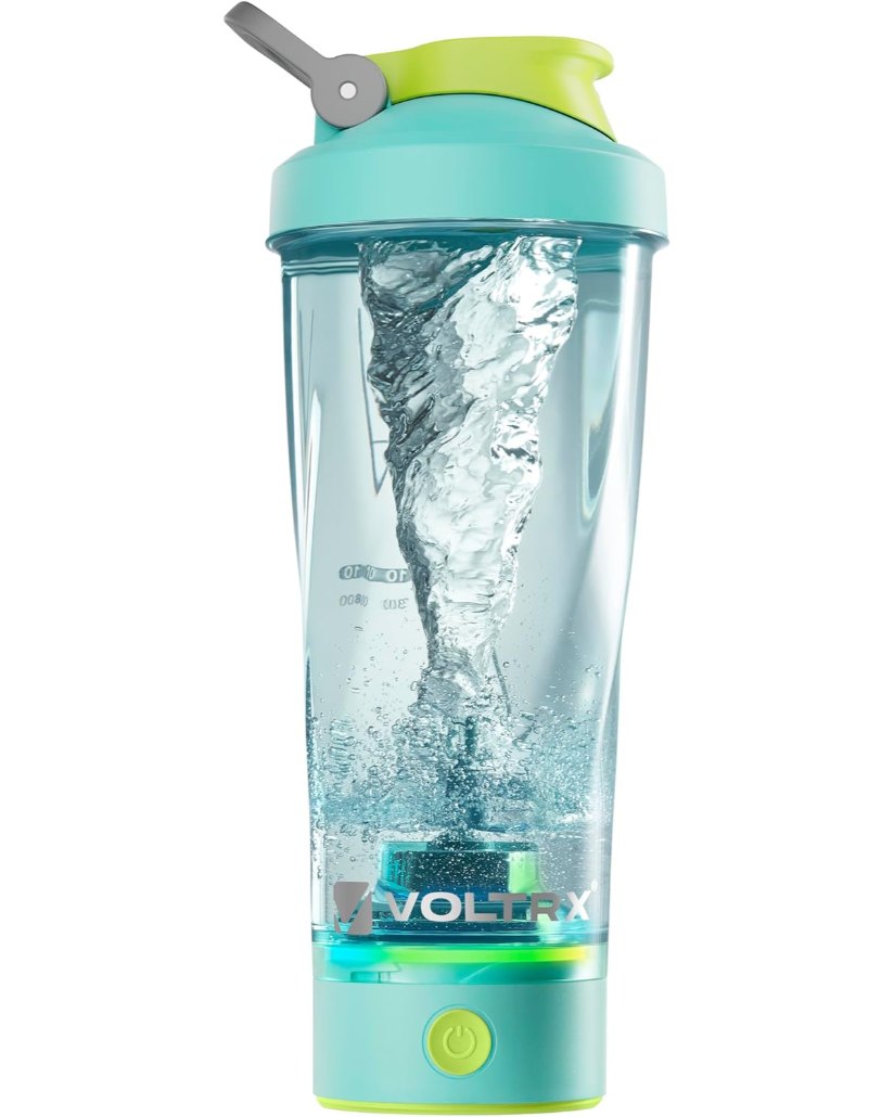 VOLTRX Boost Elektrischer Shaker – Cyan (USB-C, 700ml)