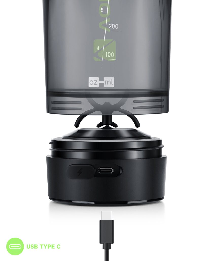 VOLTRX Gallium Elektrischer Shaker – Mintgrün (USB-C, 900 ml)