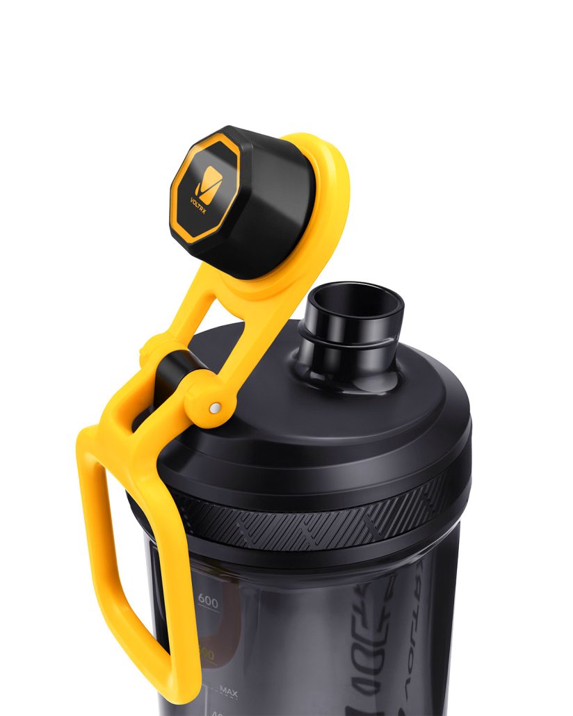 VOLTRX Gallium Elektrischer Shaker – Gelb (USB-C, 900 ml)
