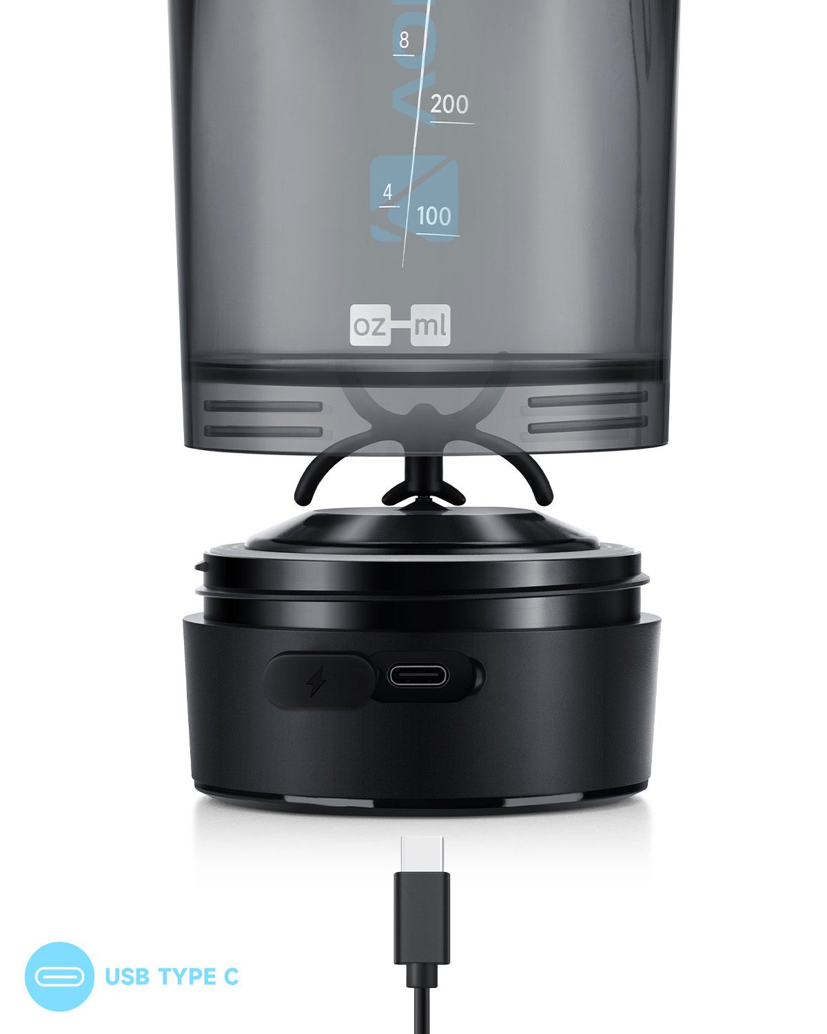 VOLTRX Gallium Elektrischer Shaker – Deep Blue (USB-C, 900 ml)